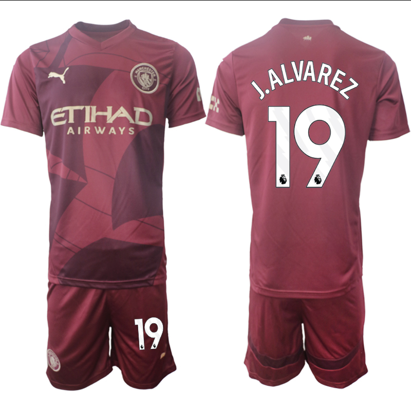 Men 2024-2025 Club Manchester City away red #19 Soccer Jersey